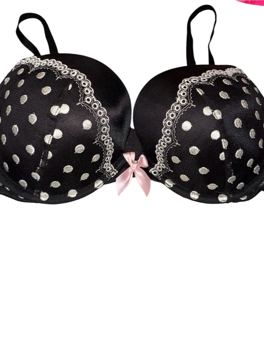 Victoria's Secret Very Sexy Push Up Bra Polka Dot Lace-Trim